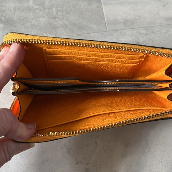 Michael Kors   Satchel,  Crossbody bag & wallet leather Vibrant goldenrod color - Picture 14 of 16